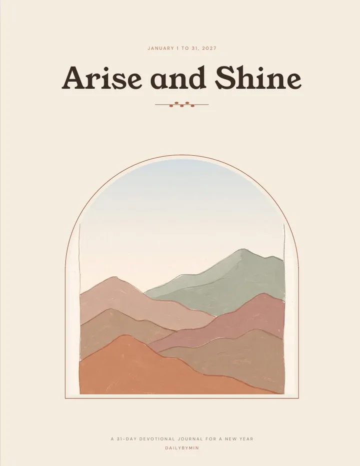 Cover of the January devotional journal, Arise and Shine